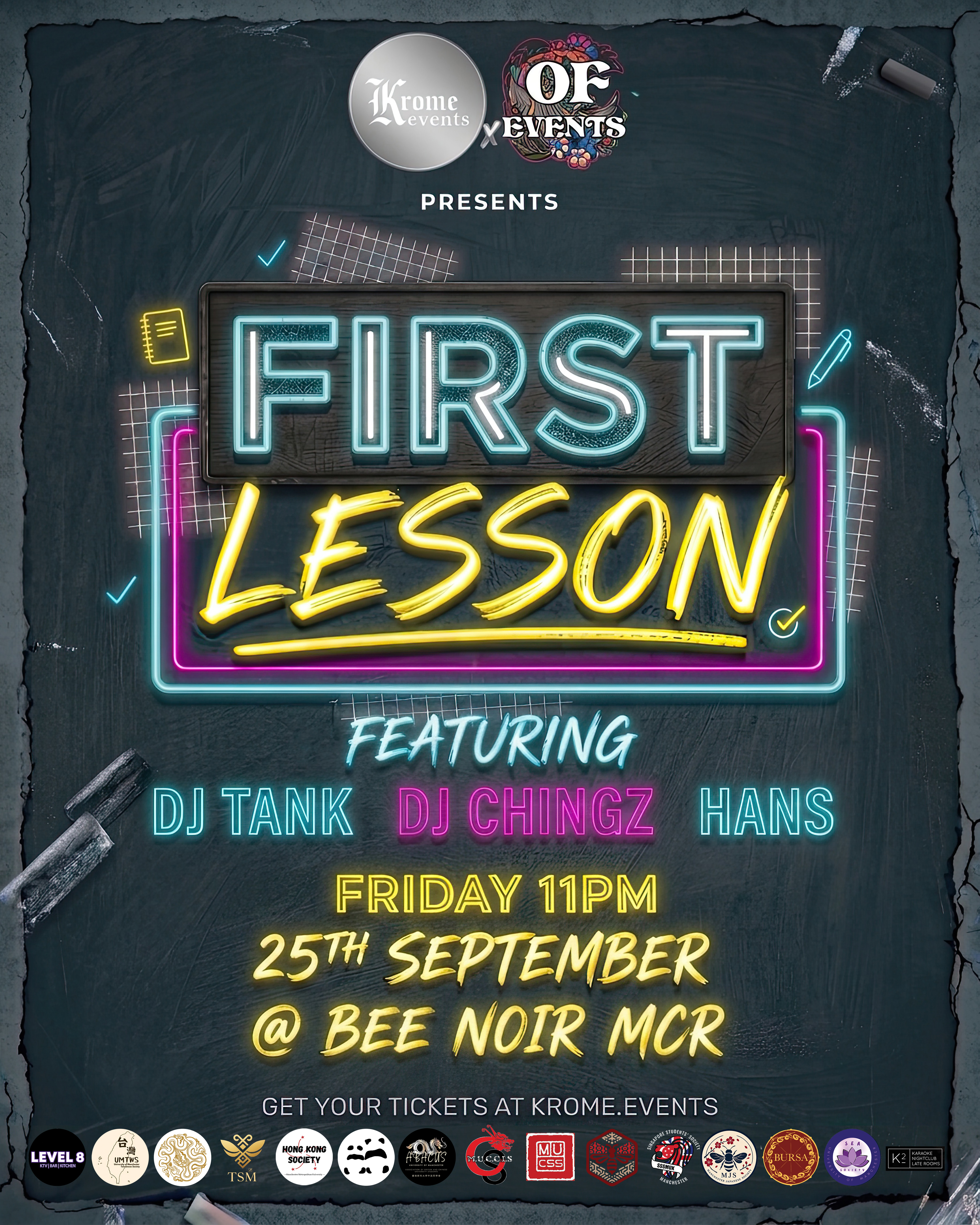 Krome Events x OF Events Proudly Presents: First Lesson 🔥📚