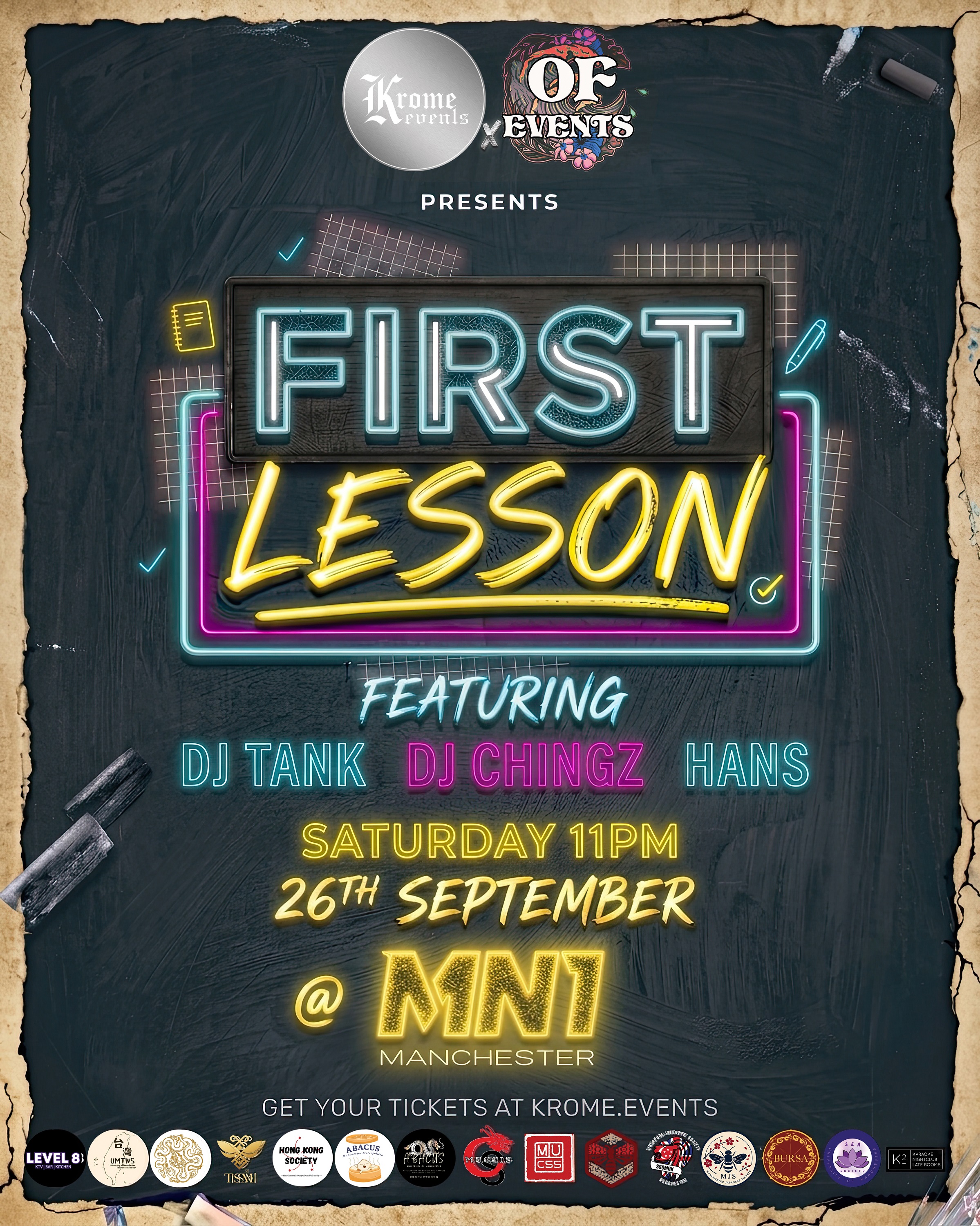 Krome Events x OF Events Proudly Presents: First Lesson 🔥📚